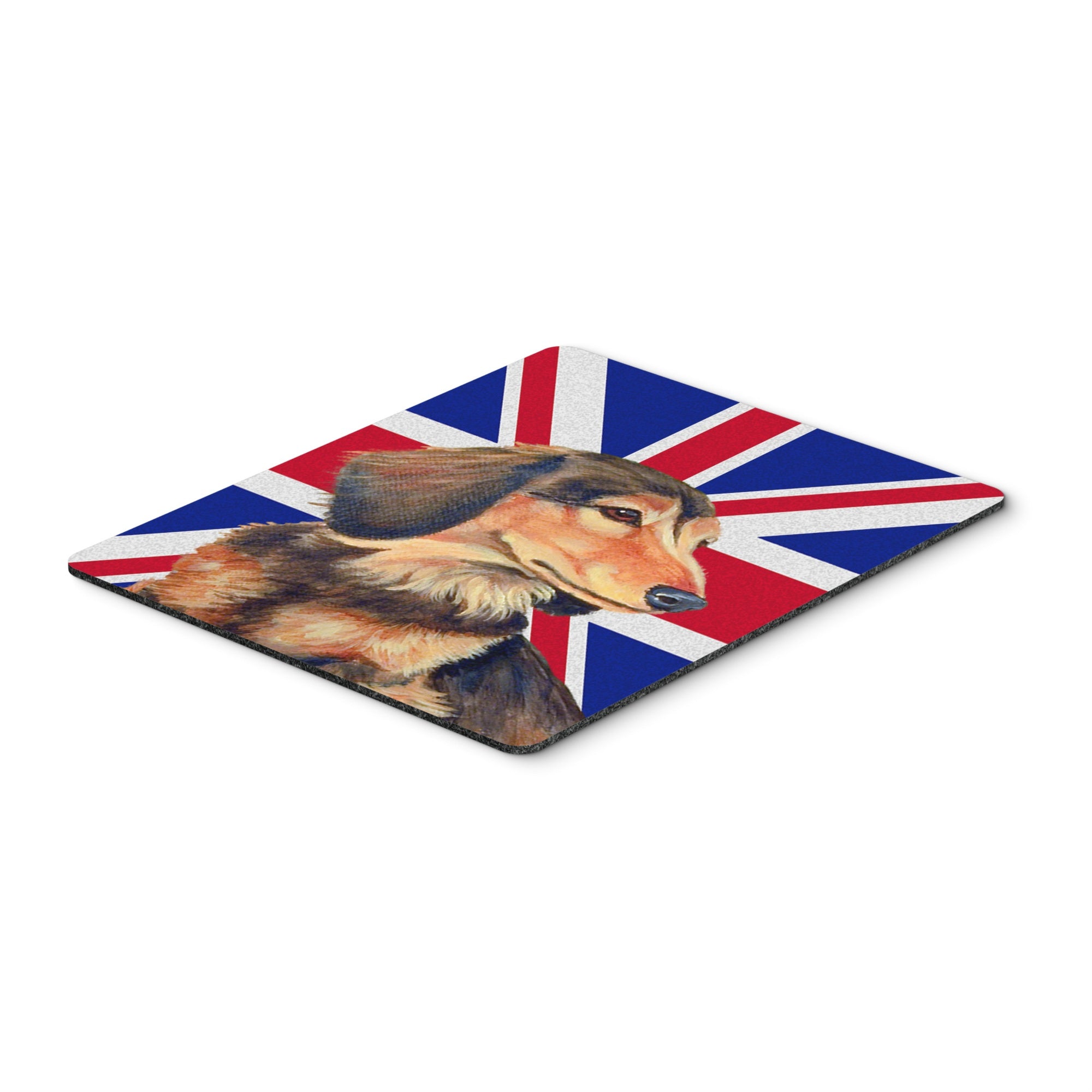 Caroline'S Treasures Dachshund With English Union Jack British Flag Mouse Pad/Hot Pad/Trivet (Lh9502Mp)