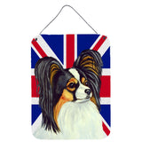 Caroline'S Treasures Lh9503Ds1216 Papillon With English Union Jack British Flag Wall Or Door Hanging Prints, 16 X 12