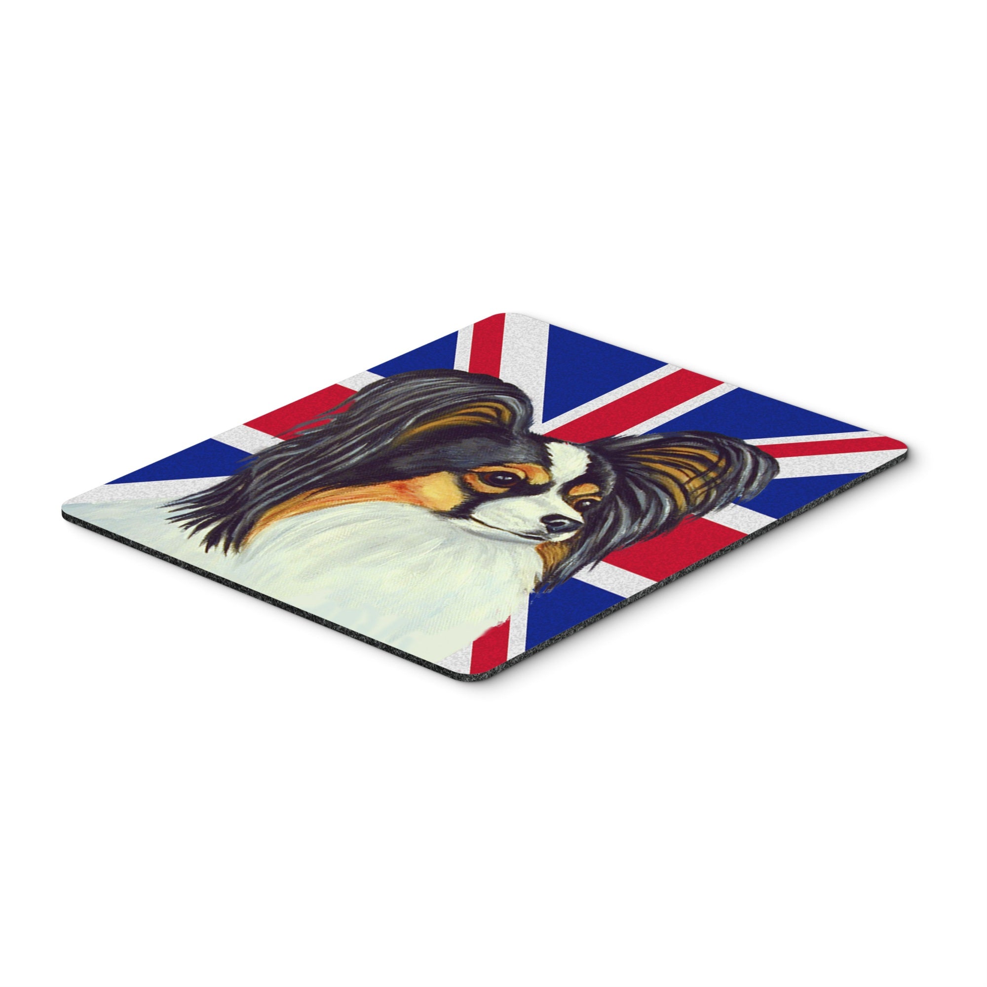 Caroline'S Treasures Papillon With English Union Jack British Flag Mouse Pad/Hot Pad/Trivet (Lh9503Mp)
