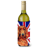 Irish Setter With English Union Jack British Flag Wine Bottle Beverage Insulator Hugger Lh9504Literk