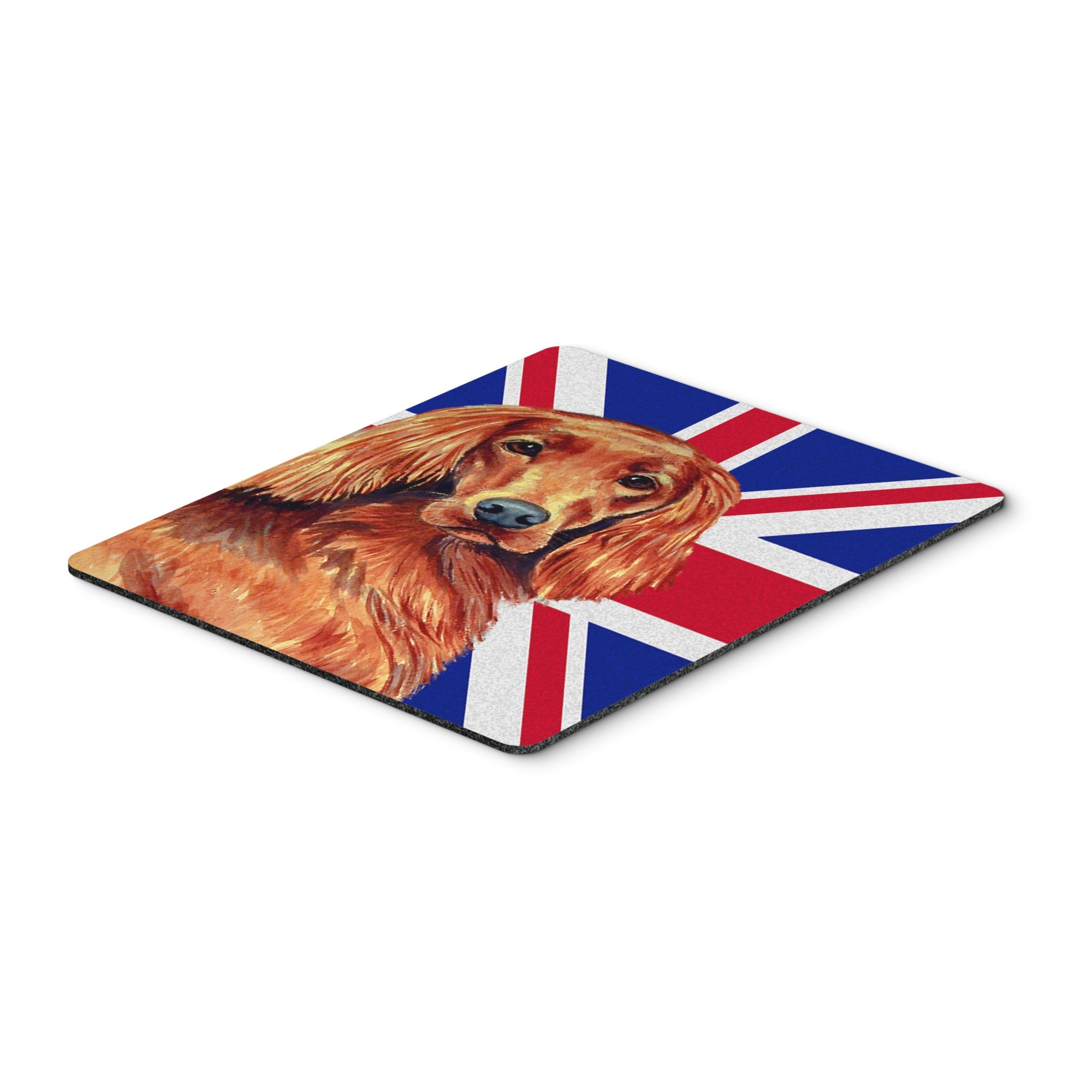 Caroline'S Treasures Irish Setter With English Union Jack British Flag Mouse Pad/Hot Pad/Trivet (Lh9504Mp)