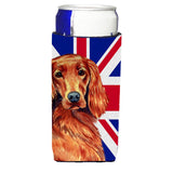 Irish Setter With English Union Jack British Flag Ultra Beverage Insulators For Slim Cans Lh9504Muk