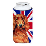Irish Setter With English Union Jack British Flag Tall Boy Beverage Insulator Hugger Lh9504Tbc