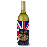 Brussels Griffon With English Union Jack British Flag Wine Bottle Beverage Insulator Hugger Lh9505Literk