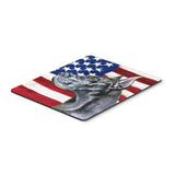 Caroline'S Treasures Black Great Dane Usa Patriotic American Flag Mouse Pad/Hot Pad/Trivet (Lh9543Mp)