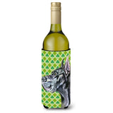 Black Great Dane St. Patrick'S Day Shamrock Wine Bottle Beverage Insulator Hugger Lh9571Literk