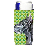 Black Great Dane St. Patrick'S Day Shamrock Ultra Beverage Insulators For Slim Cans Lh9571Muk