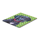 Caroline'S Treasures Black Great Dane Puppy St. Patrick'S Day Shamrock Mouse Pad/Hot Pad/Trivet (Lh9572Mp)