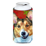 Corgi Red Snowflakes Holiday Christmas Tall Boy Beverage Insulator Hugger Lh9581Tbc