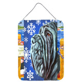 Caroline'S Treasures Lh9582Ds1216 Neapolitan Mastiff Winter Snowflakes Holiday Wall Or Door Hanging Prints, 16 X 12, Multi