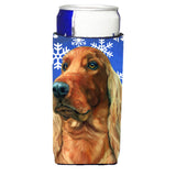 Irish Setter Winter Snowflakes Holiday Ultra Beverage Insulators For Slim Cans Lh9583Muk
