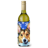 Corgi Winter Snowflakes Holiday Wine Bottle Beverage Insulator Hugger Lh9588Literk