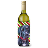 Black Great Dane Puppy Candy Cane Holiday Christmas Wine Bottle Beverage Insulator Hugger Lh9593Literk