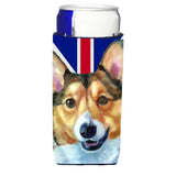 Corgi With English Union Jack British Flag Ultra Beverage Insulators For Slim Cans Lh9602Muk