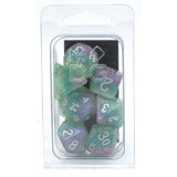 Metallic Dice Games Poly Set Layered Stardust Radiance W/Silver (7)