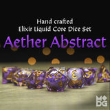 Fanroll By Metallic Dice Games Aether Abstract Elixir Liquid Core Dnd Dice Set, Role Playing Game Dice For Dungeons And Dragons