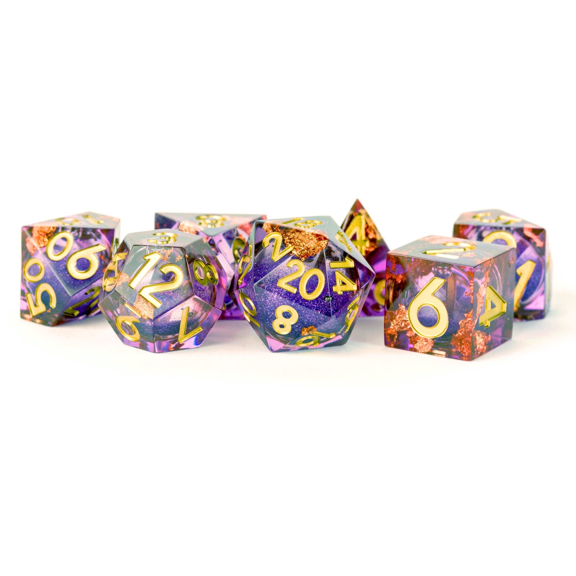 Fanroll By Metallic Dice Games Aether Abstract Elixir Liquid Core Dnd Dice Set, Role Playing Game Dice For Dungeons And Dragons