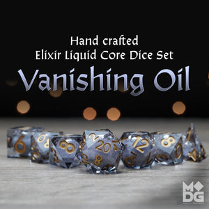 Fanroll By Metallic Dice Games Vanishing Oil Elixir Liquid Core Dnd Dice Set, Role Playing Game Dice For Dungeons And Dragons