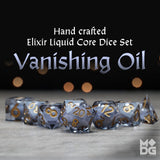 Fanroll By Metallic Dice Games Vanishing Oil Elixir Liquid Core Dnd Dice Set, Role Playing Game Dice For Dungeons And Dragons