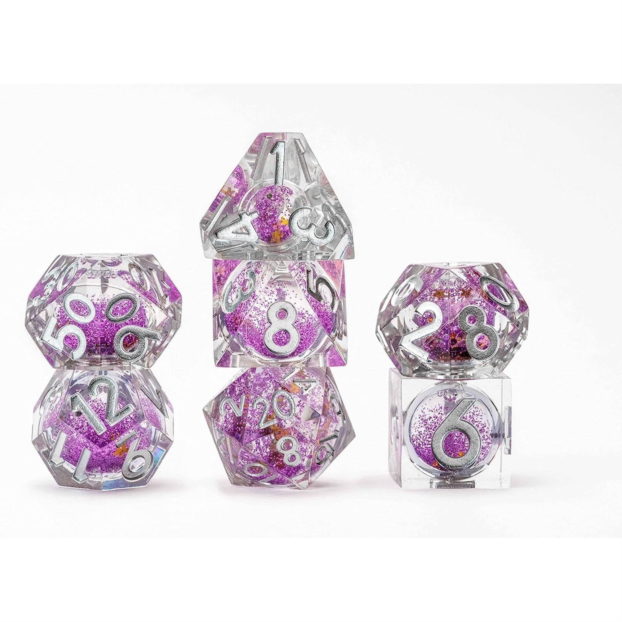 Fanroll By Metallic Dice Games Individual D20 Elixir Liquid Core Dnd Dice Set, Sorcerous Swirl, Role Playing Game Dice For Dunge