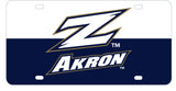 Akron Zips Metal License Plate