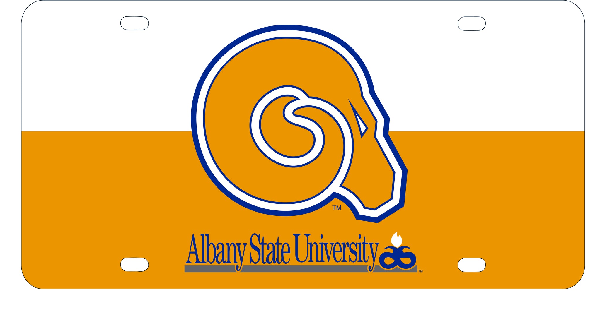 Albany State University Metal License Plate