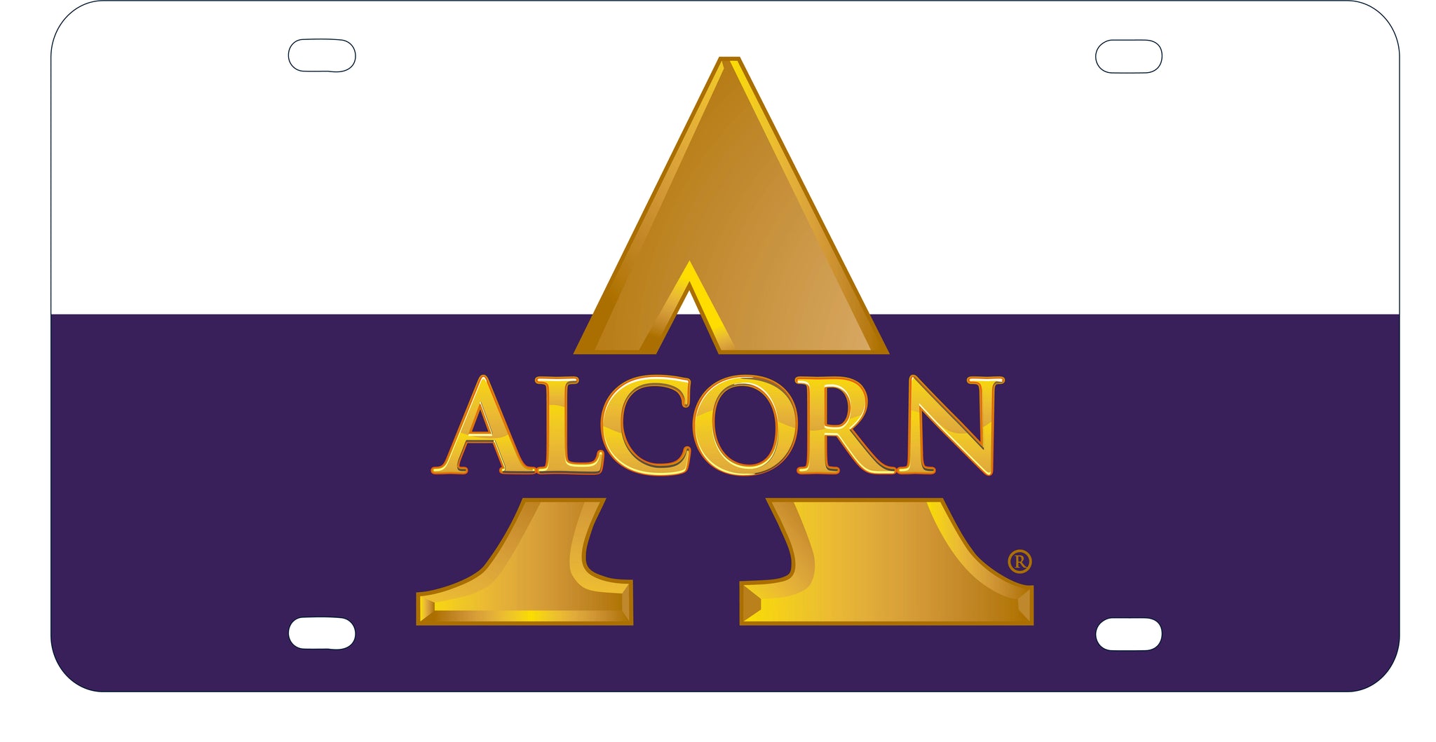 Alcorn State Braves Metal License Plate