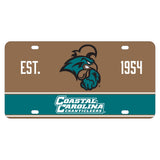 Coastal Carolina University Metal License Plate