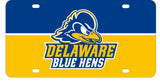 Delaware Blue Hens Metal License Plate