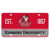 Edinboro University Metal License Plate
