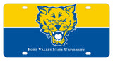 Fort Valley State University Metal License Plate