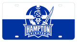 Hampton University Metal License Plate