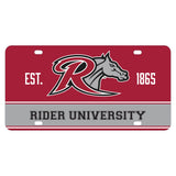 Rider University Broncs Metal License Plate Car Tag
