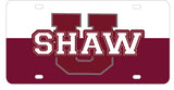 Shaw University Bears Metal License Plate