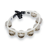 Cyclops Mounted Tambourine White Steel