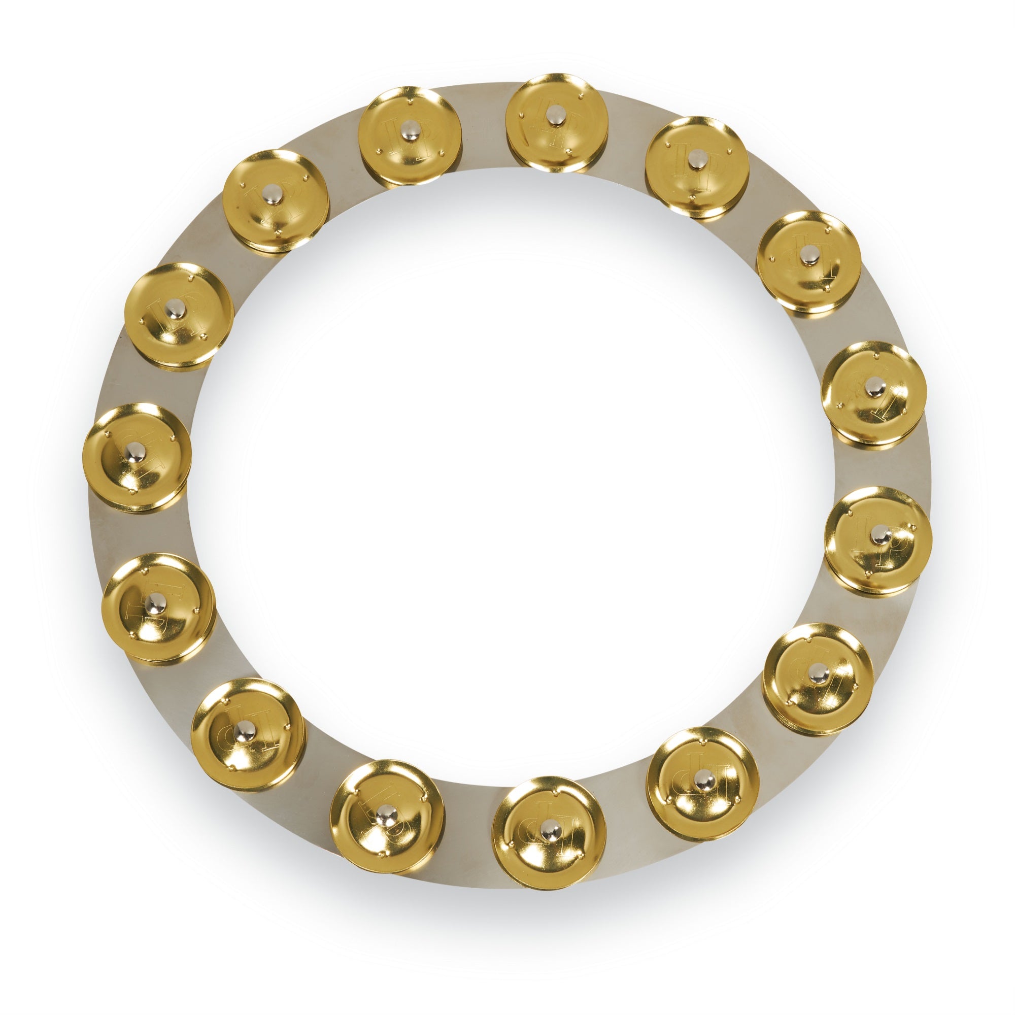 14In Tambo-Ring Stain Stl W/Brass Jingle