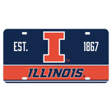 Illinois Fighting Illini Mini License Plate 4.75 X 2.25 Inch