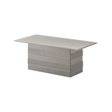 Hallett Embossed Modern Pedestal Coffee Table Set, Champagne Wood
