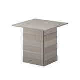Hallett Embossed Modern Pedestal End Table, Champagne Wood