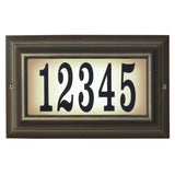 Edgewood Standard Lighted Address Plaque in Oil Rub Bronze Frame Color