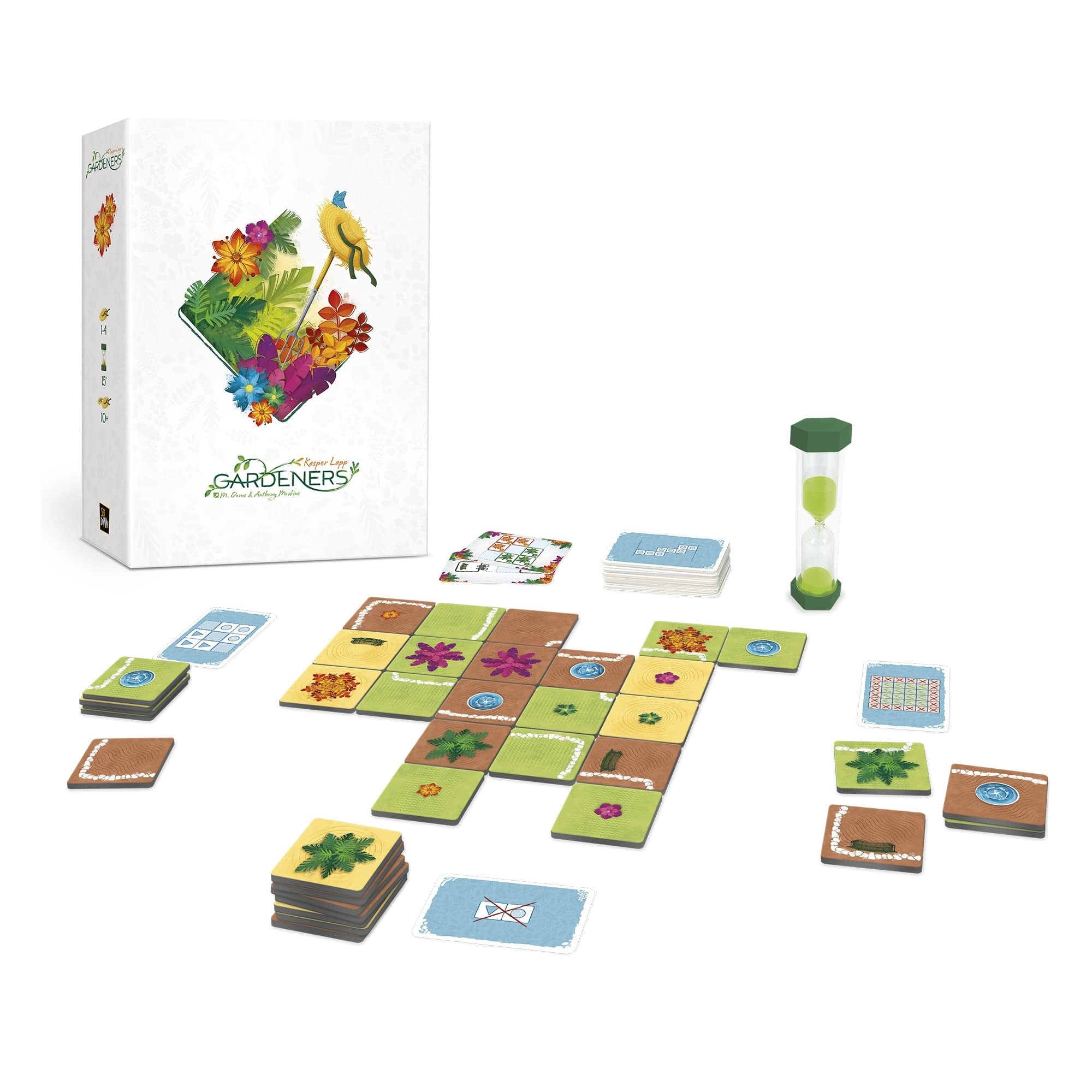 Sit Down! Gardeners - Sit Down! Tile-Placement Game, Arrange As Many Gardens As Possible, Simultaneous Cooperative Game, Play So