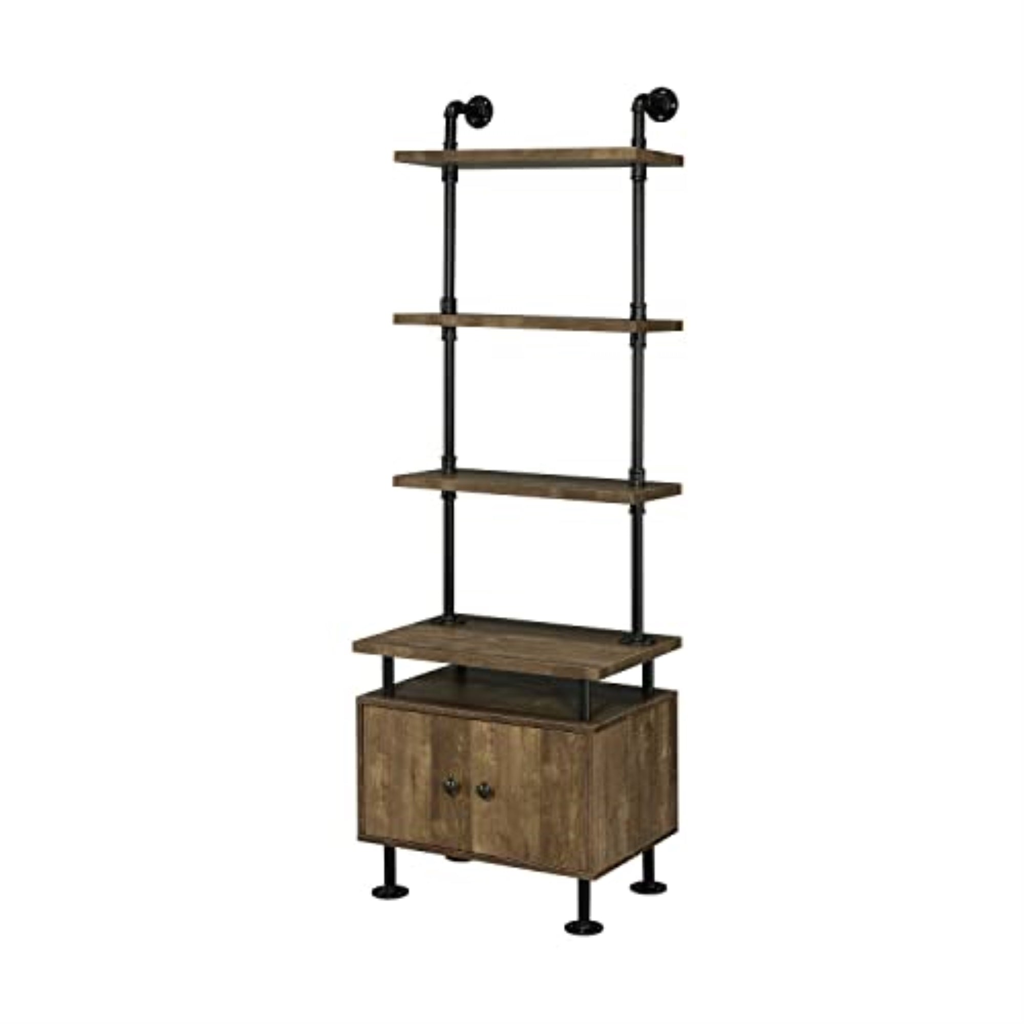 Lv00141 - Side Pier, Rustic Oak & Black Finish - Ensata Ii