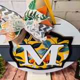 Monogram Frame and Banner Door Hanger - DIY Unfinished Kit - Lvl 2