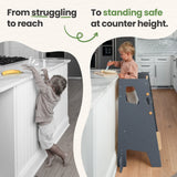 Montessori Toddler Tower - Adjustable Kitchen Stool Helper