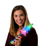 LED Sparkling Crystal Ball Holiday Tree Wand Assorted Blue or Pink Handle