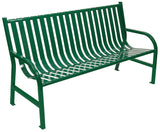 M5-Bch-Gn-Vv Ergode Oakley Bench - Stylish & Durable Seating For Parks, Streets, & More. Robust Steel Construction With Easy Anc
