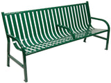 Ergode Oakley Bench - Stylish & Durable Outdoor Seating For Parks, Streets, & More. Robust Steel Construction With Center Arm &