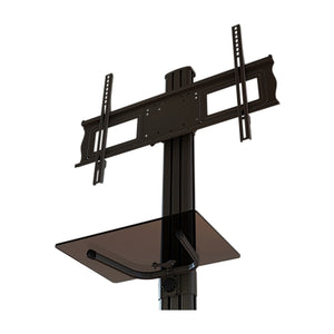 Mobile Cart With Tempered Glass Shelf, Height And Tilt Adjustment For 37 To 70 Plasma, Lcd Or Led Displays
