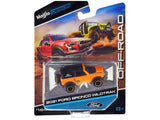 2021 Ford Bronco Wildtrak Orange Metallic with Black Top OffRoad Maisto Design Series 1/64 Diecast Model Car by Maisto