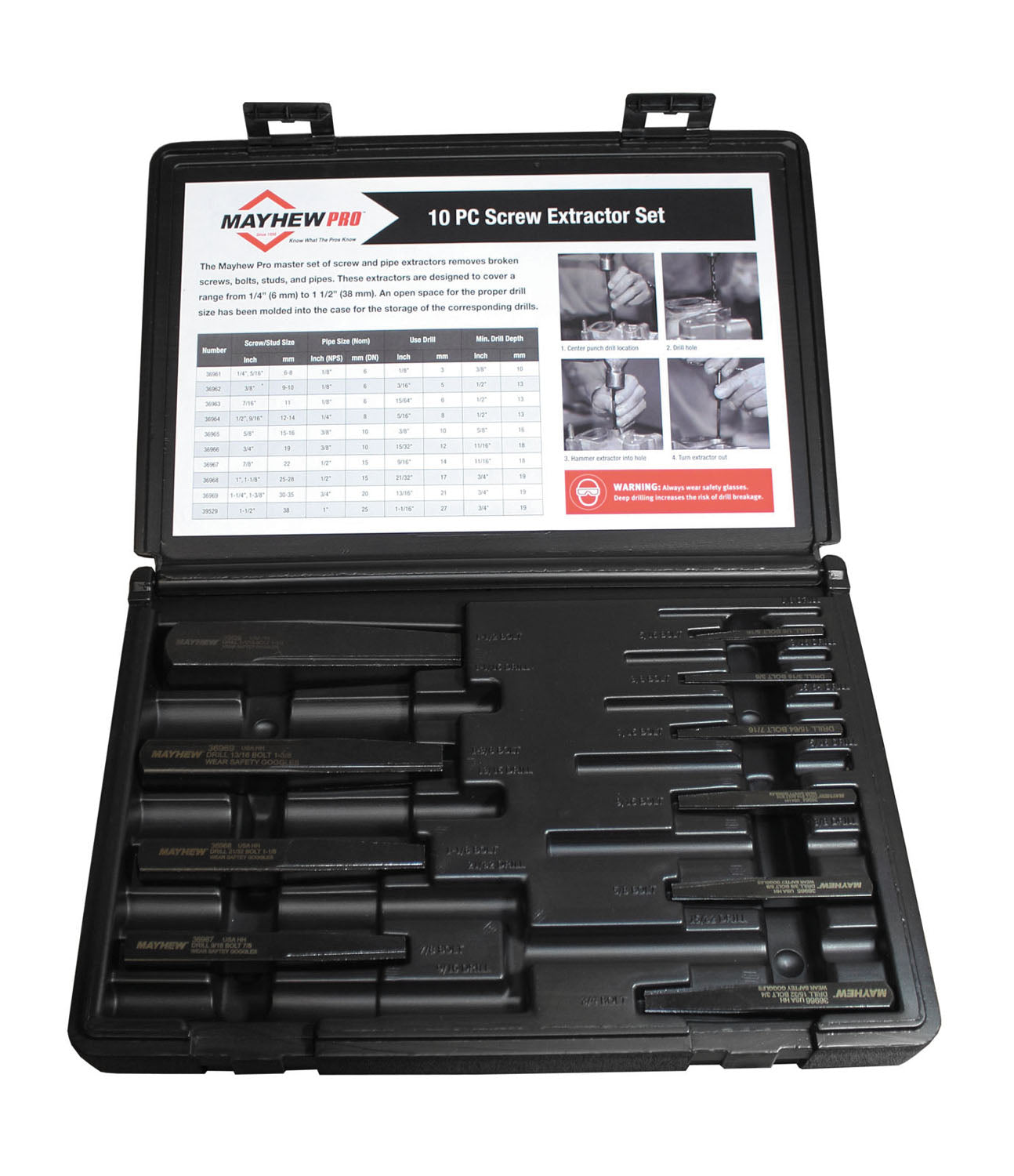 10Pc Screw Extractor Set